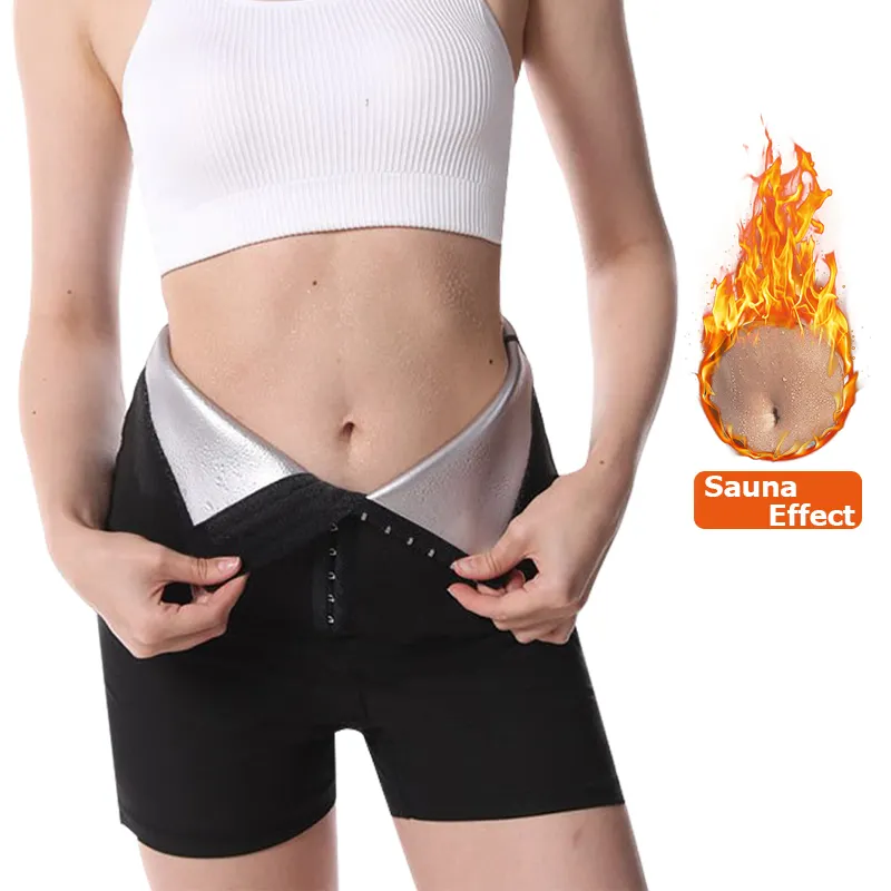 Großhandel Neopren Schweiß Frauen Kompression Abnehmen Shaper Taille Trainer Leggings Sauna Hose Shorts