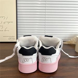 Zapatillas Deportivas Modernas para Niñas, Primavera/Otoño 2026, Nuevo Estilo, Blancas, Versátiles, de Cuero Sintético, Antideslizantes, con Cordones Delanteros, Suela Blanda - Product Image 5