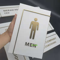 YIYAO Usine ADA Braille Ascenseur Porte Signalisation Plaque Acier Inoxydable Métal Toilettes Bureau Signe