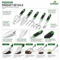 Ensemble de 9 outils de jardinage pour plantes en pot, outils de jardinage pour faire pousser des légumes et des fleurs