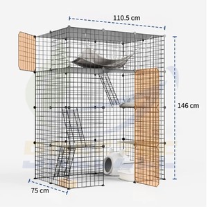 <strong>Big</strong> Large Capacity Metal Outdoor Pet <strong>Cat</strong> <strong>Cage</strong> for <strong>Cats</strong> - Product Image 6