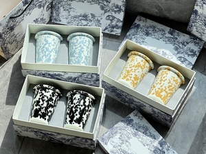 Tasse à café en céramique imprimée de luxe léger Creative Spots, idéale pour un cadeau - Product Image 4