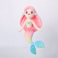 Poupée sirène en peluche promotionnelle, logo personnalisé, jouet sirène en peluche doux, cadeau pour enfants, plusieurs designs disponibles
