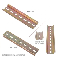 Rail de guidage en acier laminé à froid C45 de 35 mm, galvanisé, à fentes, pour montage sur rail DIN, 220V/380V 63A, pour disjoncteur et bornier