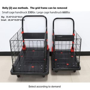Troli Platform Empat Roda Portabel, Troli Lipat, Kapasitas Angkut 330lbs, Gerobak Lipat, Dukungan OEM Kustom - Product Image 5