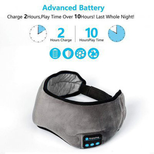 Masque de sommeil 3D pour les yeux, bande de sommeil bleue, casque sans fil avec musique, accessoires de sommeil - Product Image 5