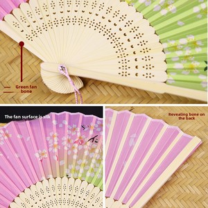 Abanico de baile de la dinastía Han japonesa Erqing estilo antiguo 33cm abanico de seda plegable portátil pintado a mano de bambú artesanía regalo <span class=keywords><strong>para</strong></span> mujeres - Product Image 4