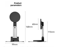 Support magnétique pour téléphone portable réglable en hauteur de 3 à 16,8 cm, rotation à 360 degrés, pour une utilisation pratique sur tablette, support de bureau