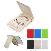 Ensemble d'adaptateurs de câble de données USB 3 en 1 en TPE écologique, support de téléphone, imprimante informatique, kit de charge rapide 5A écologique