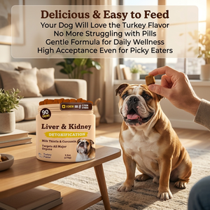 Integratore per Fegato e Reni per <span class=keywords><strong>Cani</strong></span>, Masticabili Morbidi con Cardo Mariano, Mirtillo Rosso, Radice di Tarassaco, Curcuma e Astragalo - Product Image 4