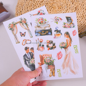 Livre d'autocollants vintage sans découpe, style européen et américain, avec matériaux <span class=keywords><strong>de</strong></span> personnage, thème contes <span class=keywords><strong>de</strong></span> fées - Product Image 5