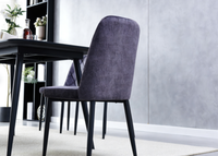 Table à manger moderne et contemporaine, durable, imperméable, en MDF avec plateau en mélamine, 140x80x76cm, avec pieds en métal, pour usage domestique