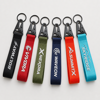 En gros, Porte-clés en tissu personnalisé, Lanière courte pour téléphone portable, Dragonne de poignet, Dragonne à clés en nylon avec mousqueton