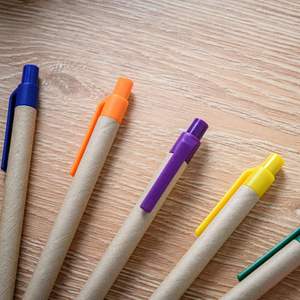 YS577 Promotional Corporate Activity Business Gift Paper Pen Eco-Friendly Custom Logo Printed Recycled Kraft Paper Ballpoint Pen - Product Image 3