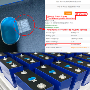 16 Stück Klasse A+ 3,2V 314Ah LiFePO4 Prismatische Batteriezellen 12V/24V/48V/72V Solarenergiespeichersystem 12000-Zyklen EV LF280K - Product Image 5