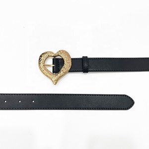 Cinturones <span class=keywords><strong>de</strong></span> <span class=keywords><strong>Cuero</strong></span> Vacuno Vintage para <span class=keywords><strong>Mujer</strong></span> Big Buckle Love Agio, para Vestidos y Pantalones - Product Image 6