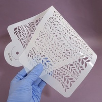 Moule à poudre pour dentelle de gâteau, outil de pâtisserie DIY, tamis à poudre pour bordures, pochoir de gravure ajouré, ustensile en PET, motif floral