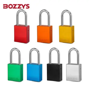 Manufacture Padlock Anti-UV Bright Anodized 38mm Aluminum And Stainless Steel Shackle Oem Red Safety Lockout Padlock With Custom Laser Coding