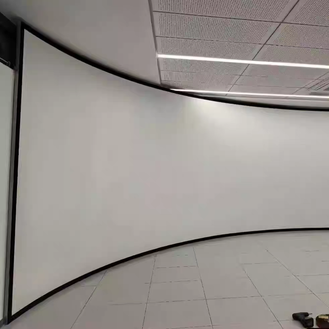 180 Inch 16:9 Large Curved Theater Screen Wrinkle Resistant Tension Material Balanced Brightness Household Entertainment Screens