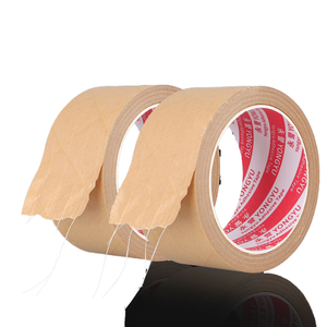 Hot Low Noise Soft Single Sided <b>Self</b>-Adhesive Acrylic Kraft Paper Tape Roll Writable and Heat-Resistant for Kraft <b>Bags</b> <b>Sealing</b> - Product Image 1