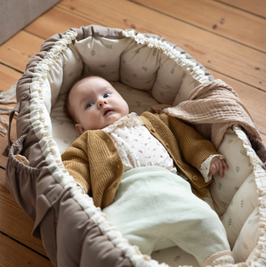 Tapis de jeu détachable 3 en 1 de haute qualité nid de lit personnalisé pour nouveau-né avec poignées 100% coton 0-12 mois nouveau-né doux lit de transport pour bébé - Product Image 2