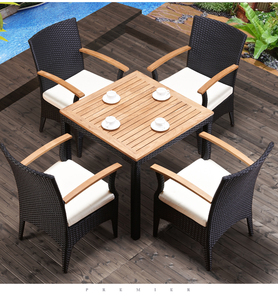 Buen precio, muebles de resort al aire libre, <span class=keywords><strong>terraza</strong></span>, <span class=keywords><strong>mesa</strong></span> de <span class=keywords><strong>jardín</strong></span> <span class=keywords><strong>y</strong></span> silla, ratán, restaurante, silla de comedor - Product Image 4
