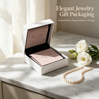 Boîte cadeau pour bijoux avec logo personnalisé, pochette en microfibre rose, doublure noire, emballage en papier rigide pour bagues, colliers, boucles d'oreilles, vente en gros