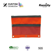 Carpeta con cremallera, bolsa para archivos de gran capacidad, estuche de tela multicolor para lápices, estuche de almacenamiento visual con doble bolsillo para estudiantes