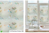 Fenster-Sichtschutzfolie, 3D-Regenbogen-Hotel-Fensterfolie, statische Prisma-Aufkleber, PVC, explosionsgeschützt, für Glastüren, Küche, dekorativ