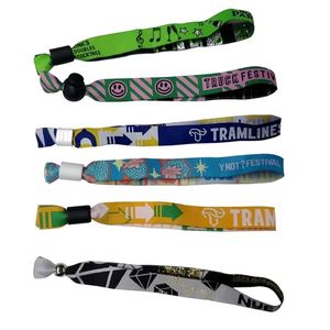 Eco-Friendly Custom Polyester Wristbands with Barb Closure for Events - Fashion OL Style Reusable and Durable - Product Image 1