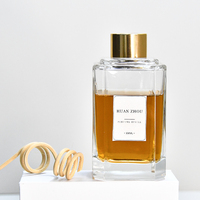 Bouteille vide de diffuseur de roseau en verre d'arôme d'huile de parfum de parfum carré décoratif de 200ml