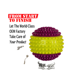 Juguetes para Perros TPR, Pelota con Púas, Pelotas Coloridas, Juguetes Masticables para Mascotas, Juguete Chirriante para Perros, Pelotas de Goma Duraderas de Estilo Clásico, Pelotas de Goma Ecológicas para Perros - Product Image 6