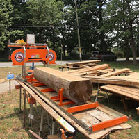 Scie à bois hydraulique portable de 23 pouces, machine à scier le bois, scie à ruban diesel/essence