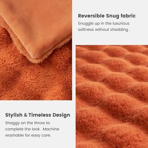 Chăn lông giả mềm mại cho ghế sofa, chăn bông dày dặn, mềm mại như lông thú cho phòng ngủ, phòng khách - Product Image 4