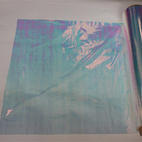 Film dichroïque arc-en-ciel transparent en PET écologique RG 18u pour papier d'emballage de Noël, feuilles de cellophane pour fleurs