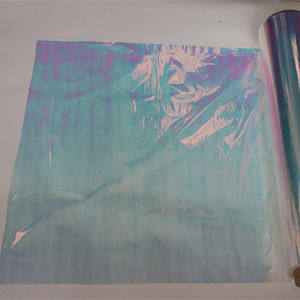 Film dichroïque arc-en-ciel <span class=keywords><strong>transparent</strong></span> en PET écologique RG 18u pour papier d'emballage <span class=keywords><strong>de</strong></span> Noël, feuilles <span class=keywords><strong>de</strong></span> cellophane pour fleurs - Product Image 6