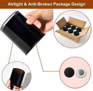 Frascos de Vidrio Esmerilado Negro Translúcido de 315 ml/10.5 oz para Velas (6 Piezas/Caja) - Tapa Metálica Hermética, Envío en 3 Días y Embalaje Corrugado EPE - Product Image 3