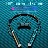 Vente en gros de nouveaux écouteurs universels sans fil intra-auriculaires suspendus pour le cou casque de sport LED indicateur de batterie écouteurs
