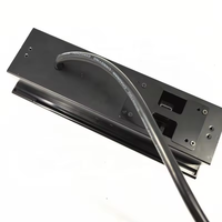 Prise de courant universelle pour le Royaume-Uni, les États-Unis et l'UE. Bande d'alimentation à rabat en aluminium avec chargeur sans fil, niveau IP56, prise montée sur bureau pour le bureau