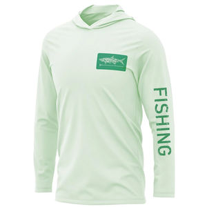 للبيع بالجملة ملابس صيد أسماك بحرية سريعة الجفاف فوق بالأشعة فوق بالعربية ، قمصان أداء بغطاء رأس بأكمام طويلة للصيد في البحر - Product Image 6