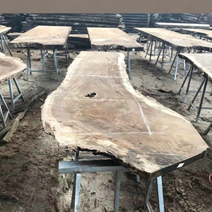 Tavolo di Lusso in Legno di <span class=keywords><strong>Noce</strong></span> Sudamericano con Design Speciale e Lastra Grezza - Product Image 6