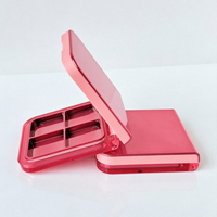 Palette de fards à paupières compacte personnalisée à 4 compartiments avec miroir, palette de blush, logo personnalisé – Offre Spéciale