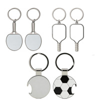 Porte-clés de sport personnalisés en sublimation pour cadeaux promotionnels : raquette de tennis de table, ballon de football