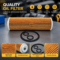 Filtre à huile moteur de voiture, cartouche en papier plissé avec joints toriques pour lubrification automobile, OEM personnalisé 2711800509, qualité industrielle en vrac