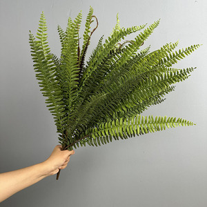 Plante artificielle <span class=keywords><strong>de</strong></span> fougère, herbe <span class=keywords><strong>de</strong></span> la roche, romarin persan, asperge verte, décoration <span class=keywords><strong>de</strong></span> sol UV, micro-paysage souple, verdure paysagère - Product Image 2
