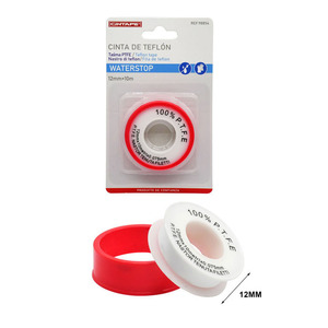 Cinta de Sellado de Roscas de <span class=keywords><strong>PTFE</strong></span> 100%, Blanca, de 12 mm x 10 m, Paquete de 3 Rollos, Suministro de Fábrica - Product Image 4