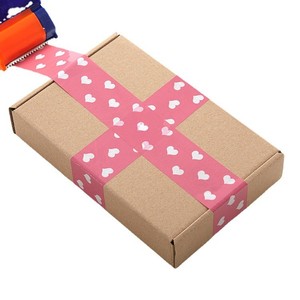 Venta al por mayor corazón impreso 100M fuerte adhesivo BOPP regalo cinta de embalaje decoración para el Día de la madre/padre Vacaciones de San Valentín - Product Image 2