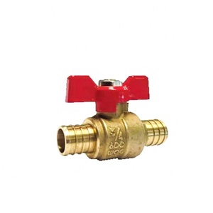 Válvula de bola de latón PEX de 1/2 "y 3/4 pulgadas con orejas caídas Válvulas Pex de puerto completo - Product Image 2