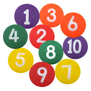 Digitale Marker 9 Inch 1-10 Nummers Spot Markers Vlakke Veldkegels Antislip Rubberen Behendigheidsmarkeringen Vlakke Veldkegels Vloerstippen - Product Image 1