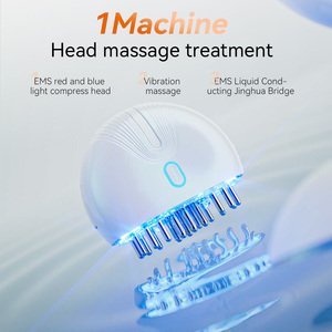 Baichang PM155 massaggio a vibrazione in miniatura e compatto rosso blu luce EMS liquido-infuso per la crescita dei capelli del cuoio capelluto pettine - Product Image 4